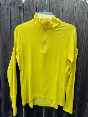 Women's Yellow Quarter-Zip Performance Hoodie